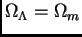 $\Omega_{\Lambda}=\Omega _{m}$