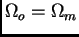 $\Omega_{o}=\Omega _{m}$