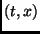 $(t,x)$