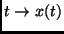 $t\rightarrow x(t)$