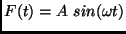 $F(t)=A\ sin(\omega t)$