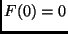 $F(0)=0$