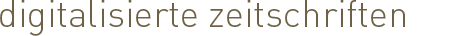 digitalisierte Zeitschriften