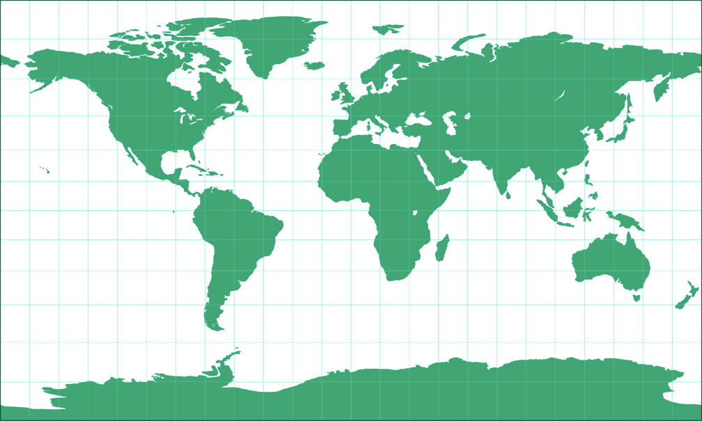 Compact Miller Silhouette Map