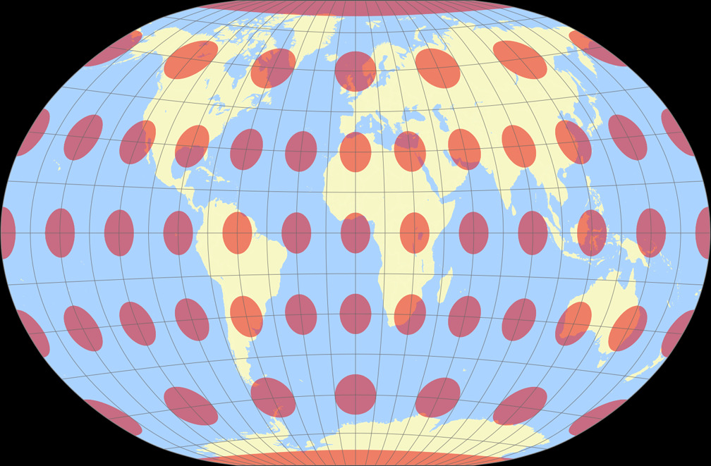 A4 Projection Tissot Indicatrix