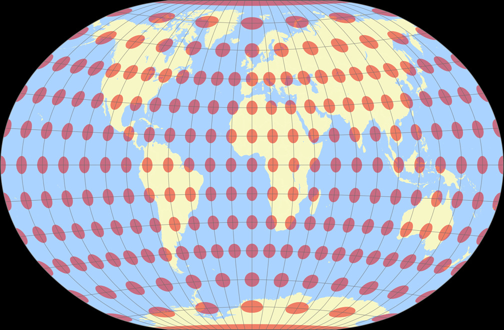 A4 Projection Tissot Indicatrix