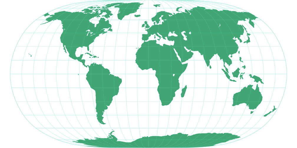 Natural Earth II Silhouette Map