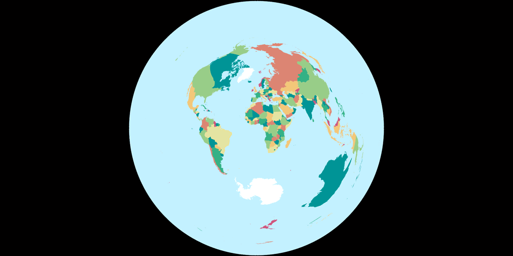 Azimuthal Equidistant Projection (equatorial aspect)