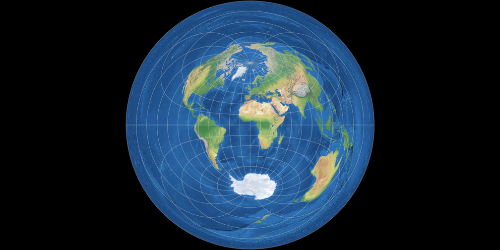 Azimuthal Equidistant Projection (equatorial aspect)