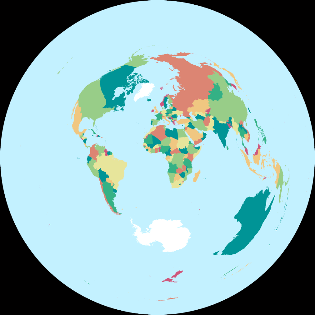 Azimuthal Equidistant Projection (equatorial aspect)