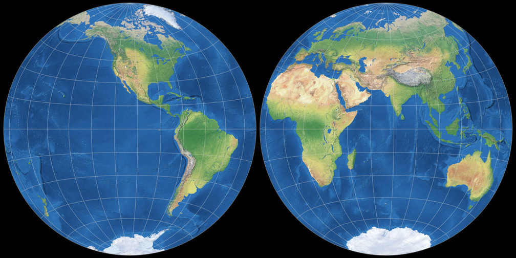 Azimuthal equal-area (Hem.)