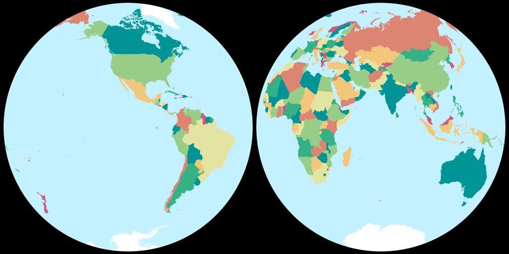 Azimuthal equal-area (Hem.)