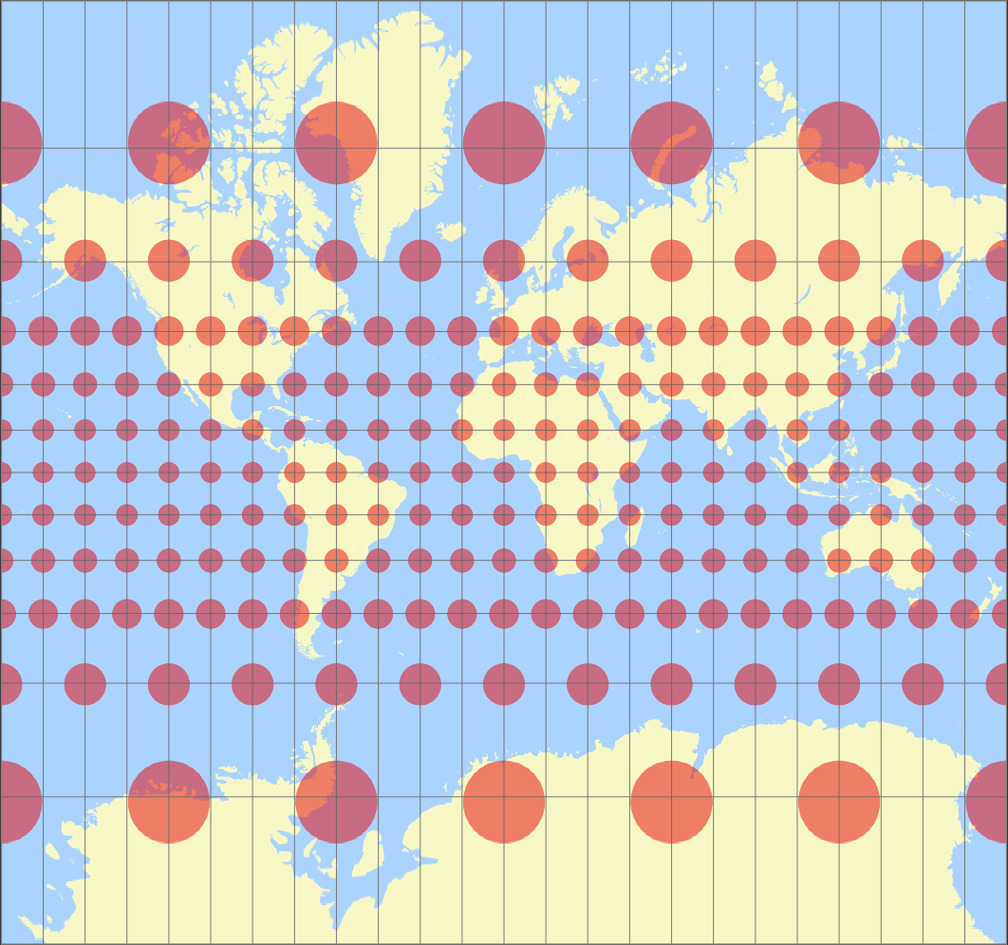 Mercator Tissot Indicatrix