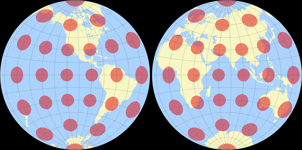 Nicolosi Globular Tissot Indicatrix