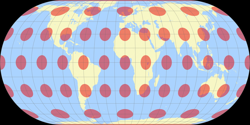 Eckert IV Tissot Indicatrix