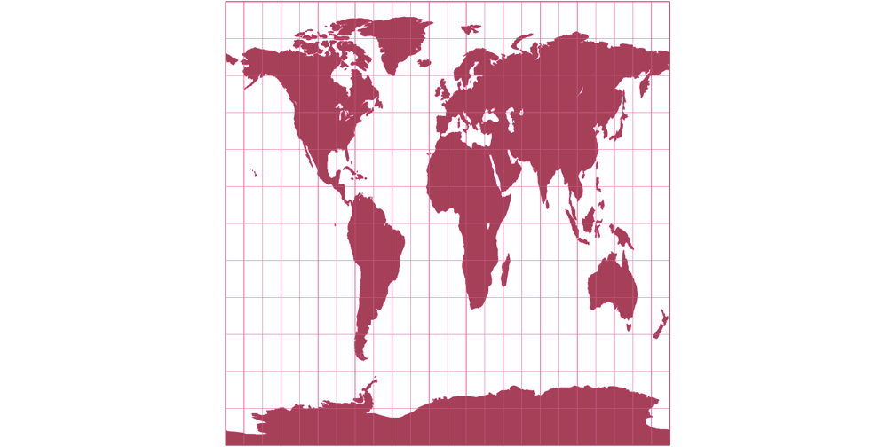 Equirectangular (60°) Silhouette Map