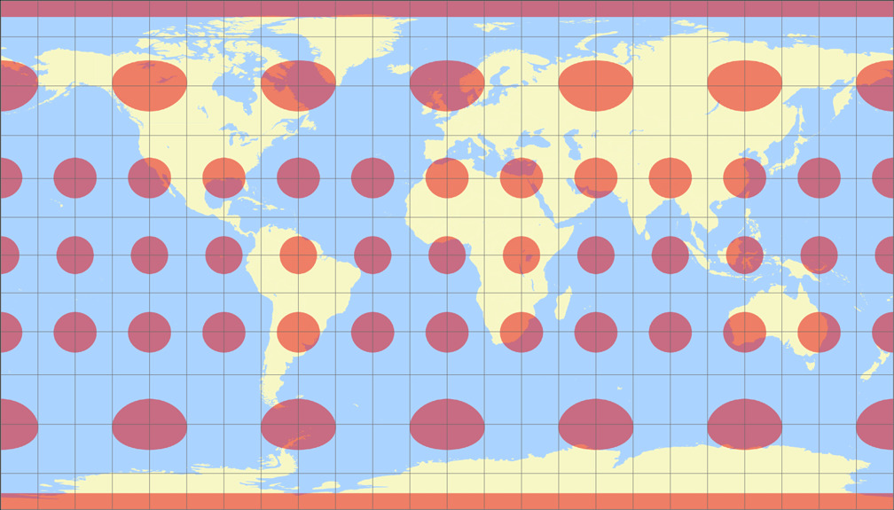 Patterson Cylindrical Tissot Indicatrix