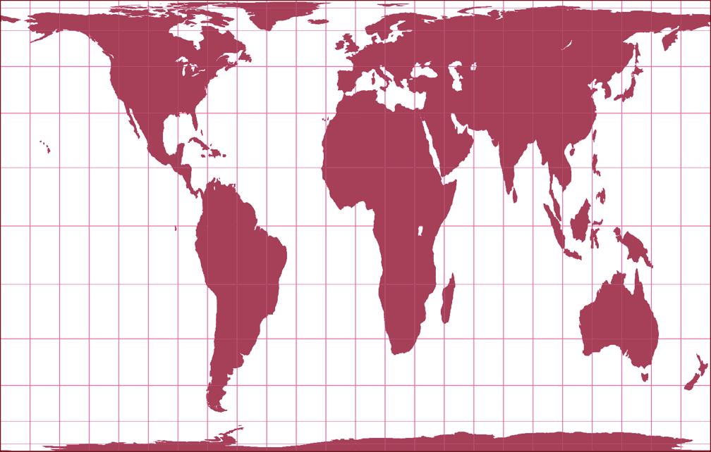 Gall-Peters Silhouette Map