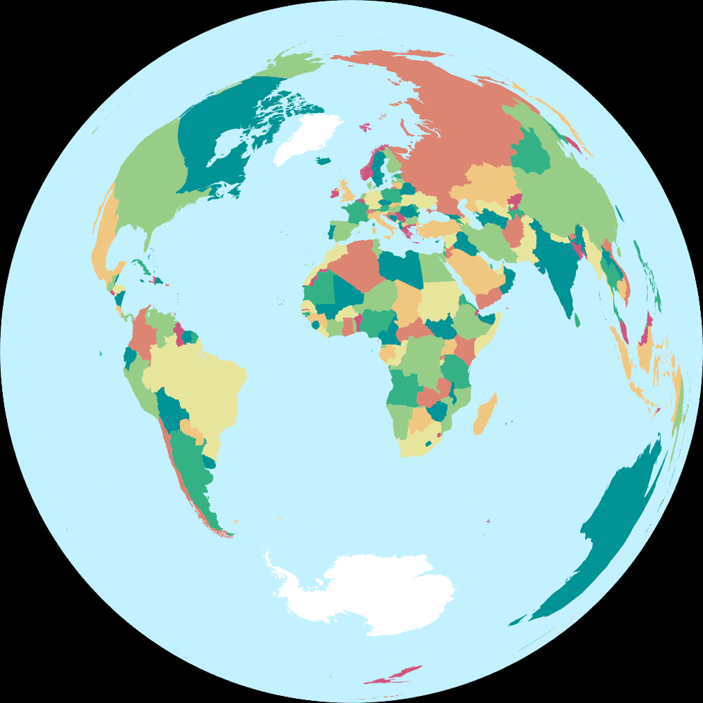 Azimuthal equal-area (equat.)