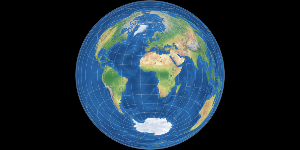 Azimuthal equal-area (equat.)