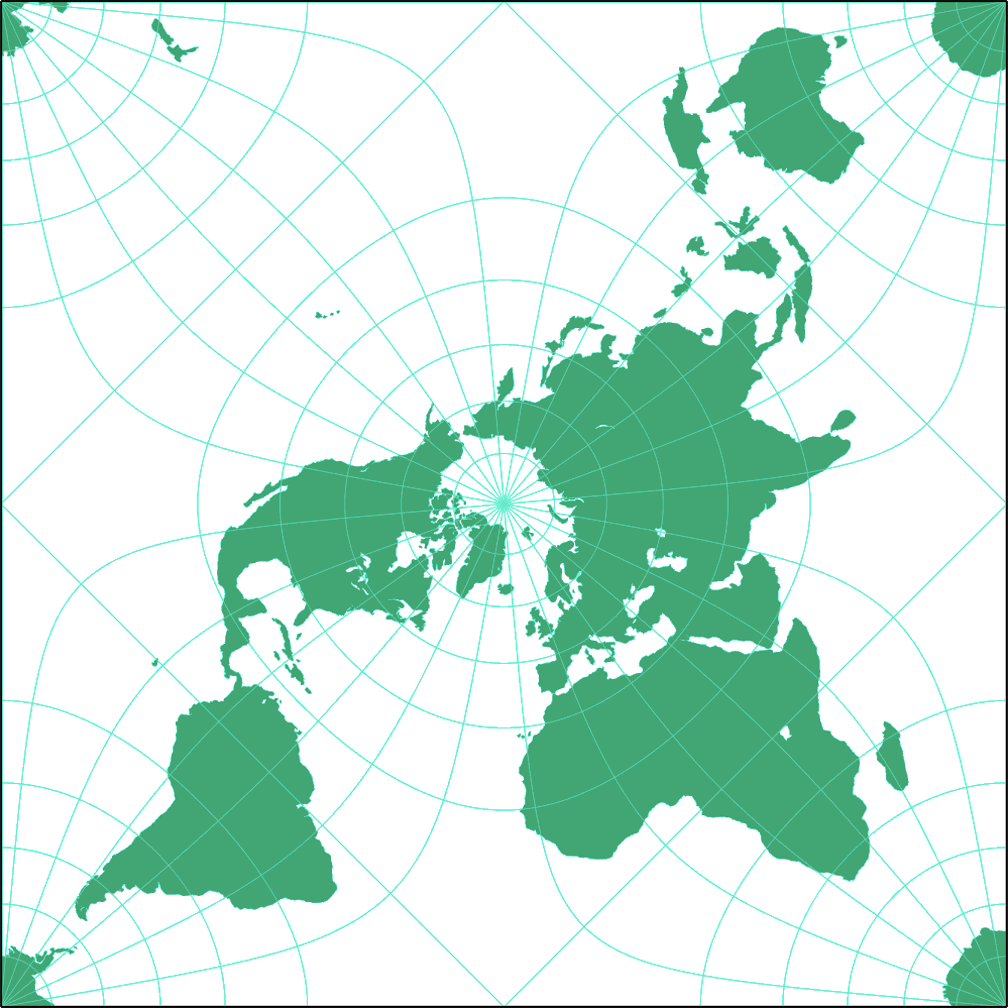 Peirce Quincuncial Silhouette Map