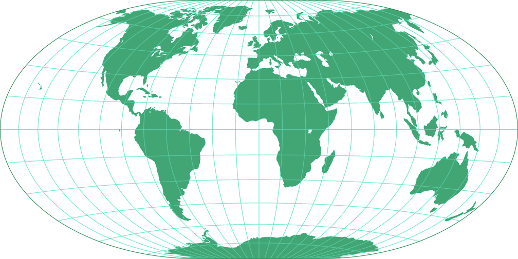 Hammer-Cylindrical Mix Silhouette Map