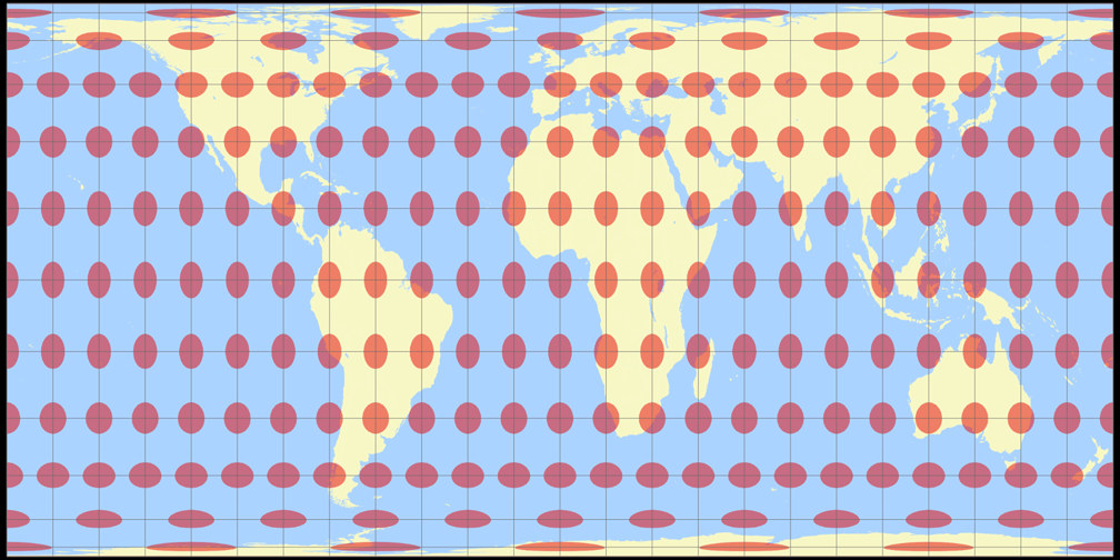 Smyth equal-surface Tissot Indicatrix