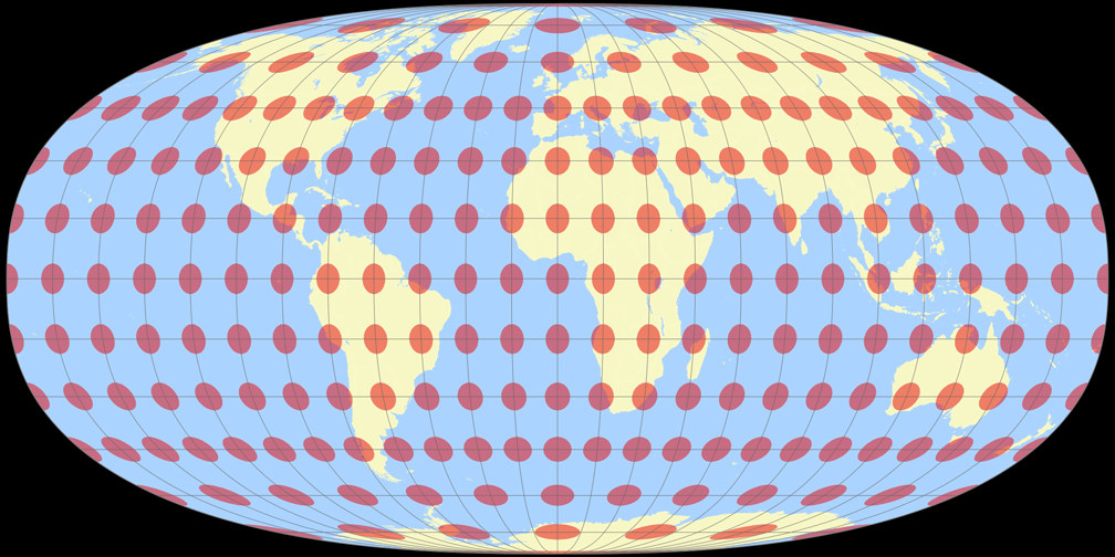 Tobler Hyperelliptical Tissot Indicatrix