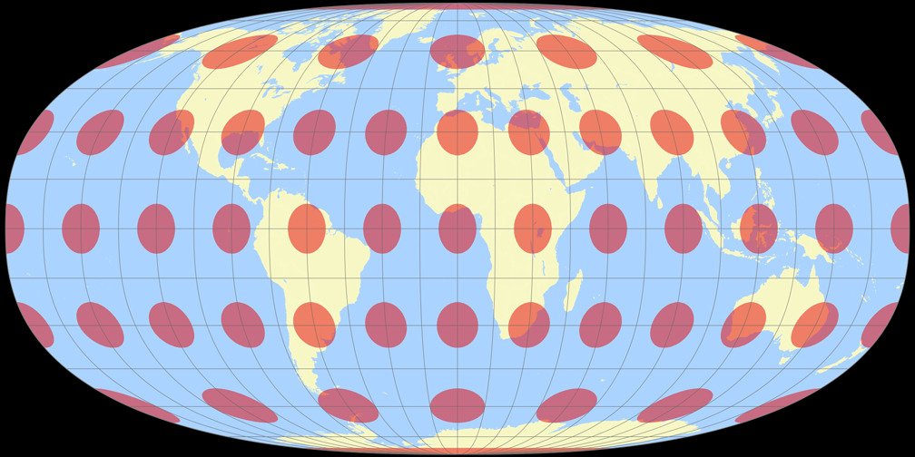 Tobler Hyperelliptical Tissot Indicatrix