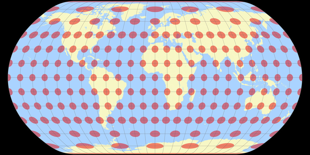 Natural Earth Tissot Indicatrix