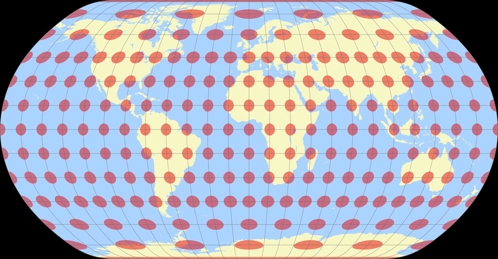 Natural Earth Tissot Indicatrix