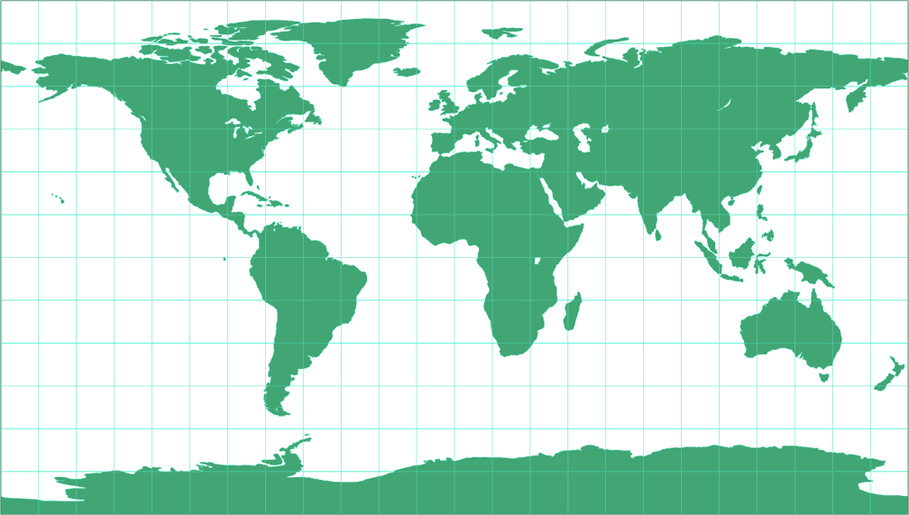 Equirectangular (28°) Silhouette Map