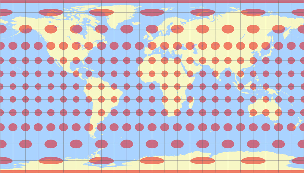 Patterson Cylindrical Tissot Indicatrix