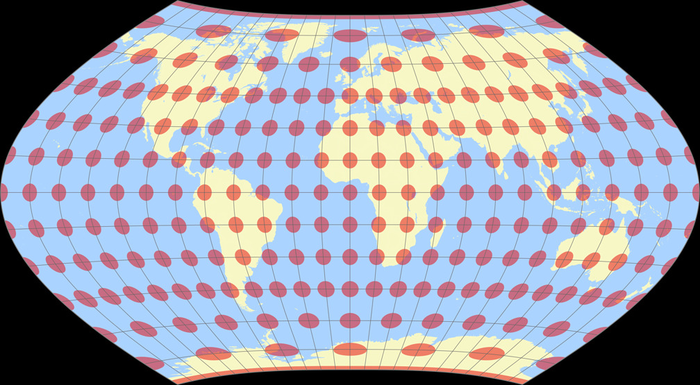 Wagner II Lenticular Tissot Indicatrix