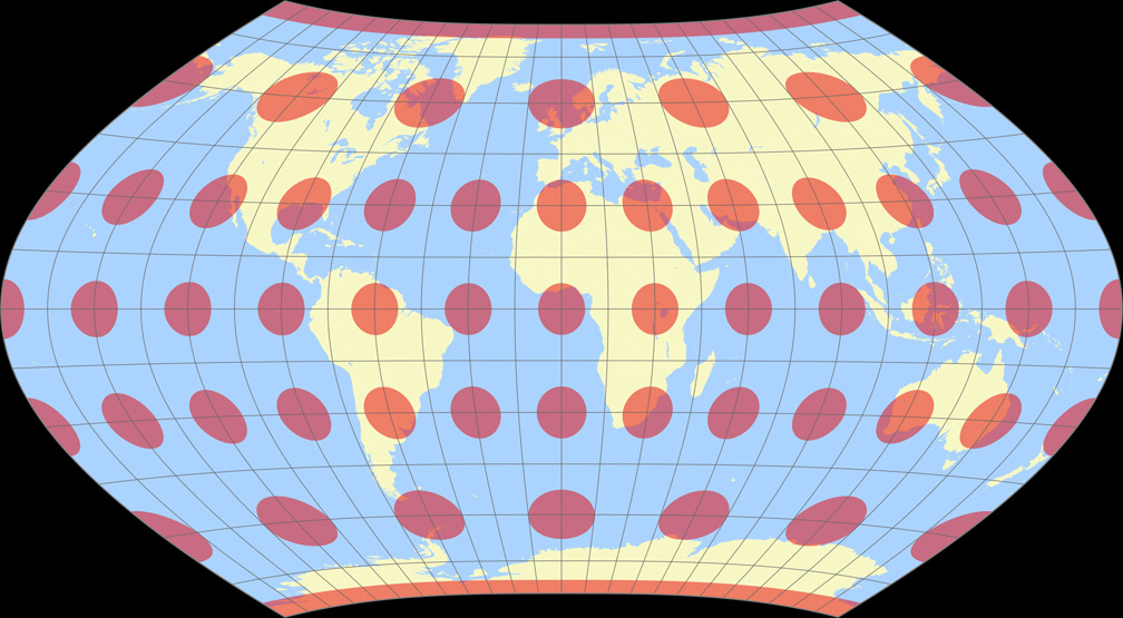 Wagner II Lenticular Tissot Indicatrix