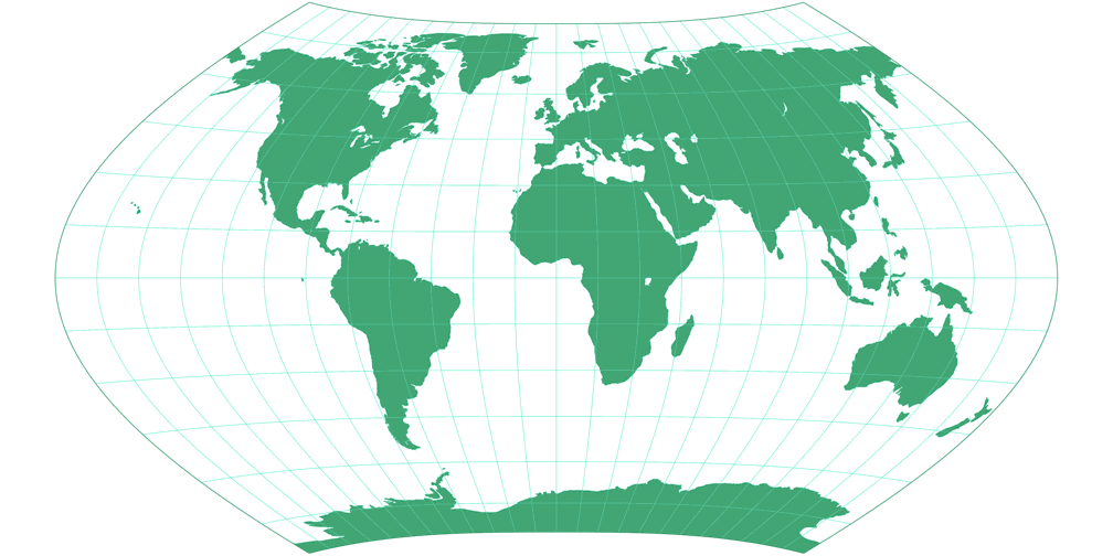 Wagner II Lenticular Silhouette Map