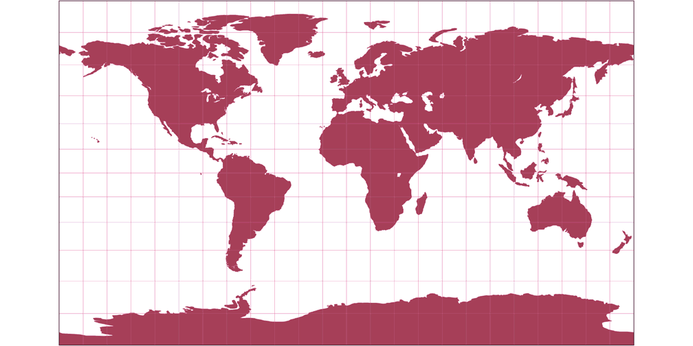 Compact Miller Silhouette Map