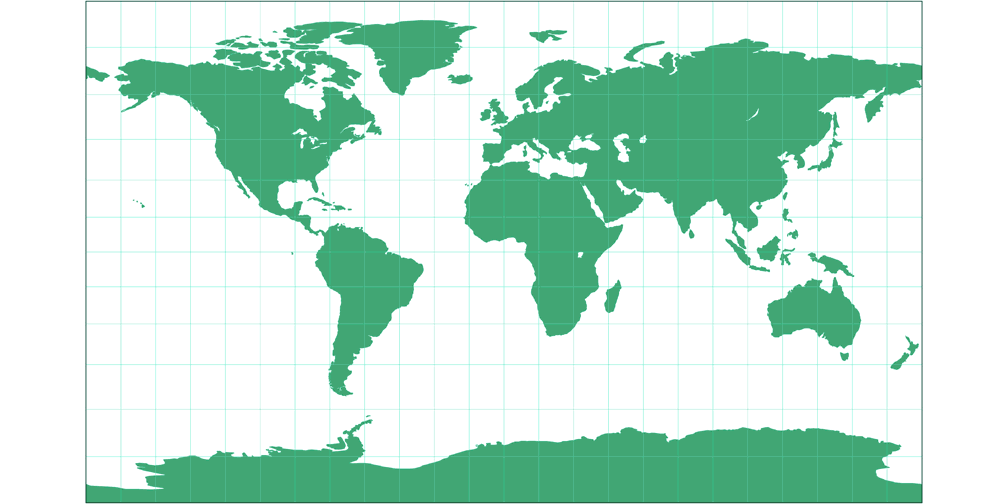 Compact Miller Silhouette Map