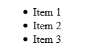 liste non ordonnée sans css spécifique